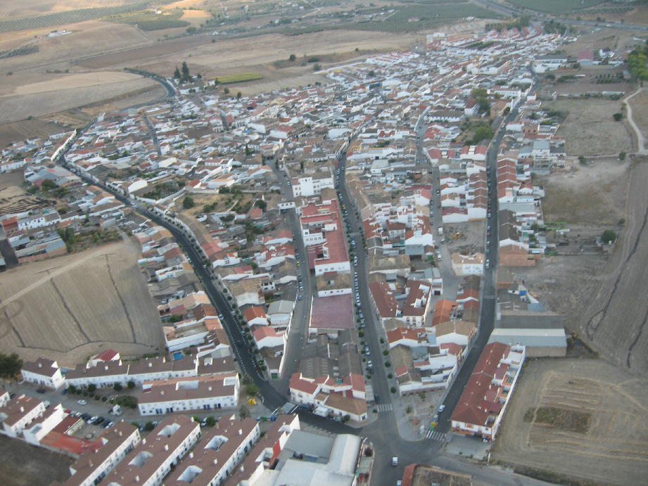 Vista aérea del municipio de Pedro Abad, Córdoba
